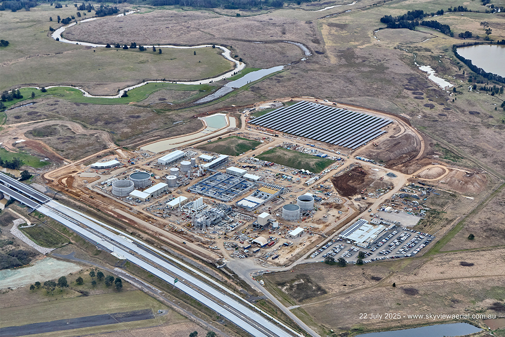 Aerial view of new Upper South Creek Advanced Water Recycling Centre