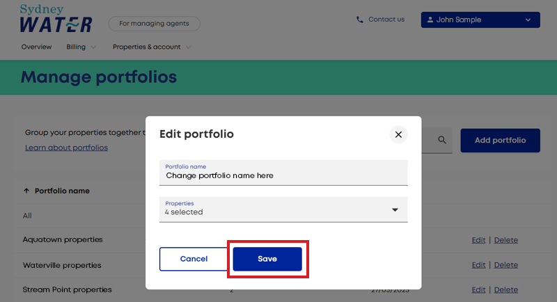 Step 2 how to edit portfolios