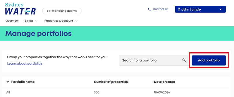 Step 1 add portfolio