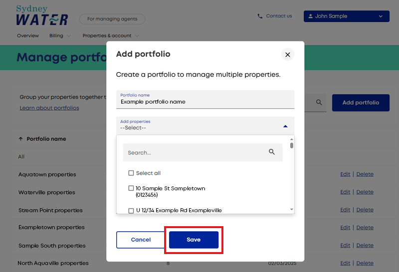 Step 3 add portfolio