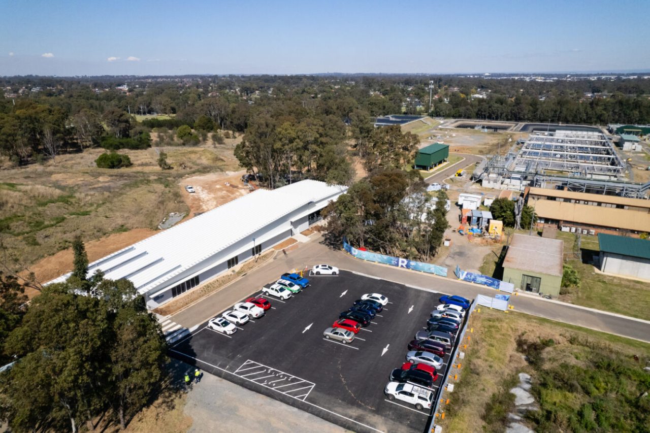 Aerial view of the Purified Recycled Water Discovery Centre