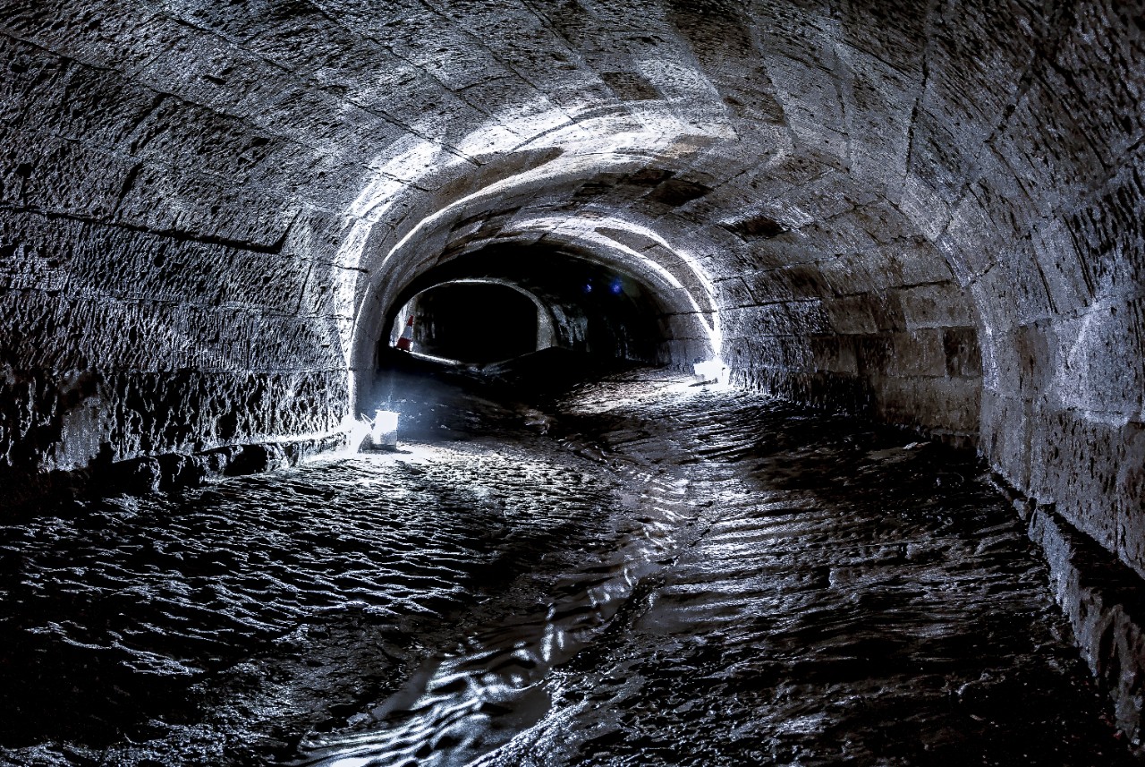 Some waterways have been hidden underneath the city streets.