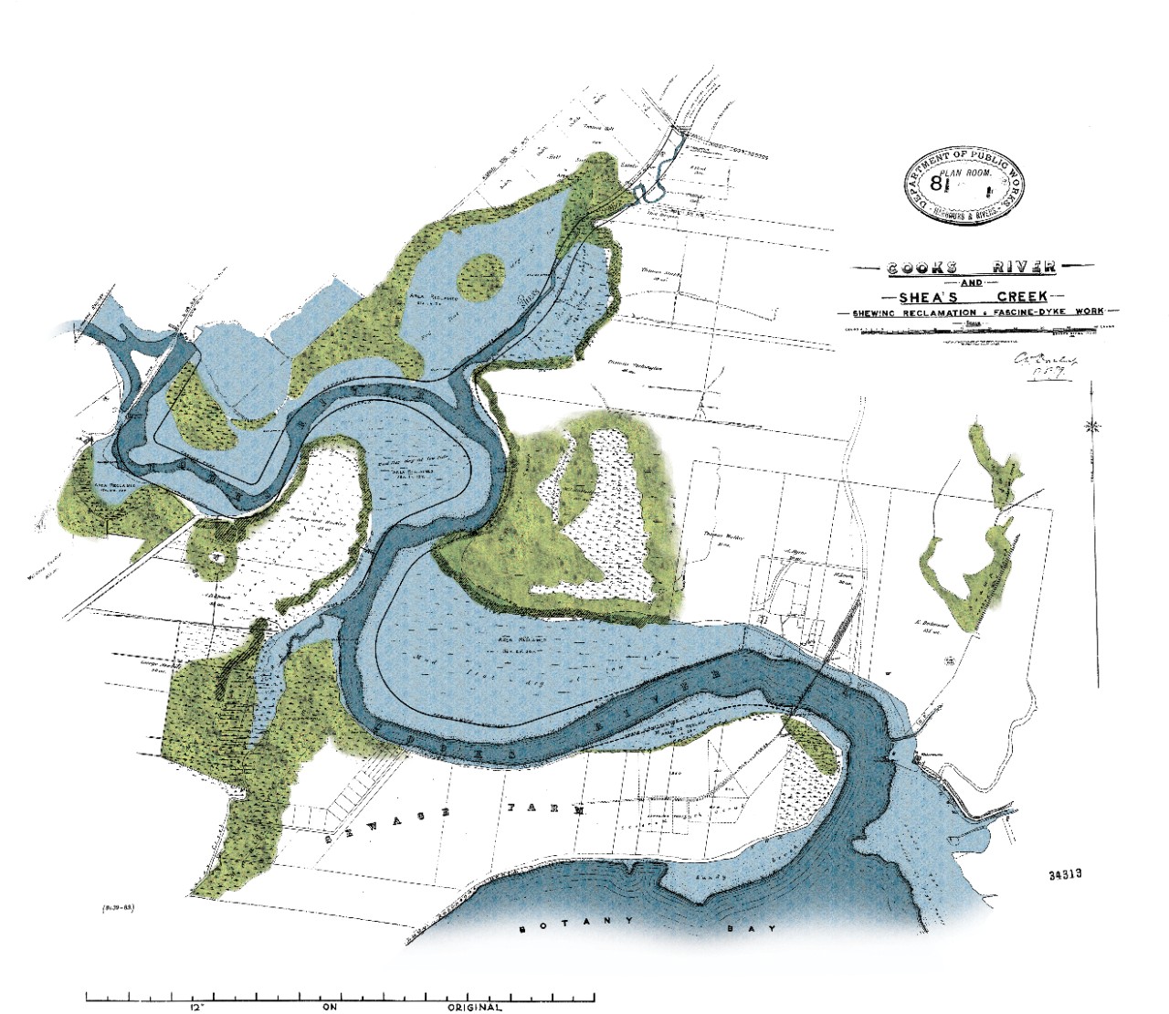 Overlay of Cooks River