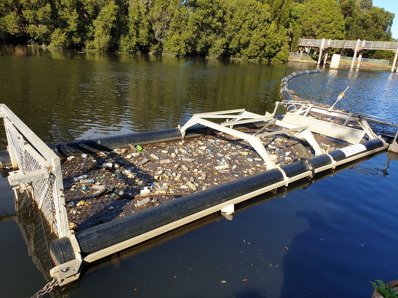 Collecting rubbish from waterways