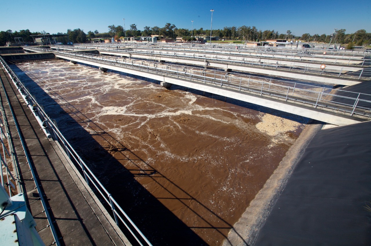 A photo of wastewater treatment.