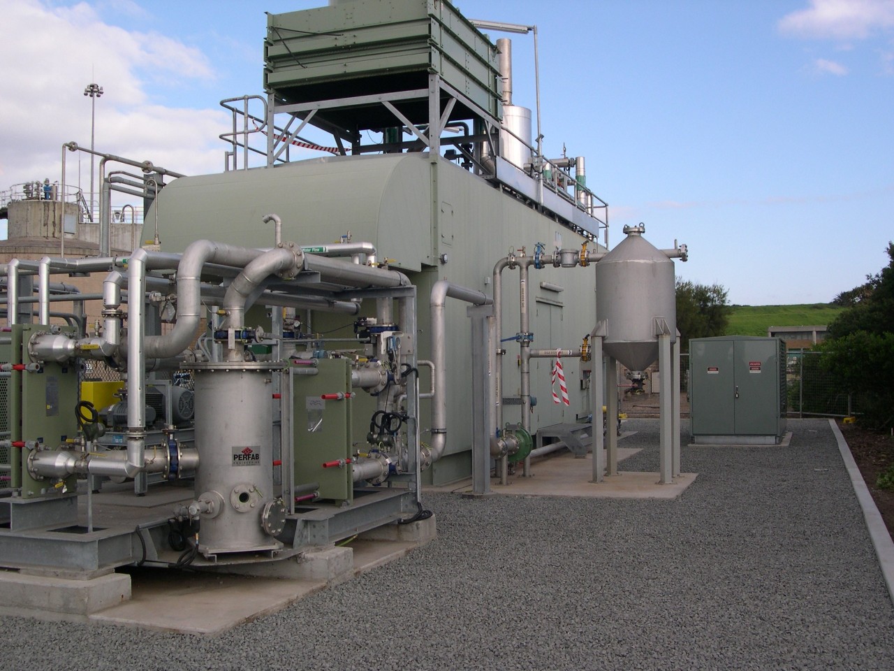 A photo of a cogeneration unit.
