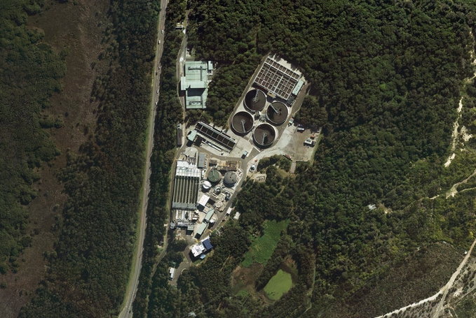 Aerial Cronulla Wastewater Treatment Plant