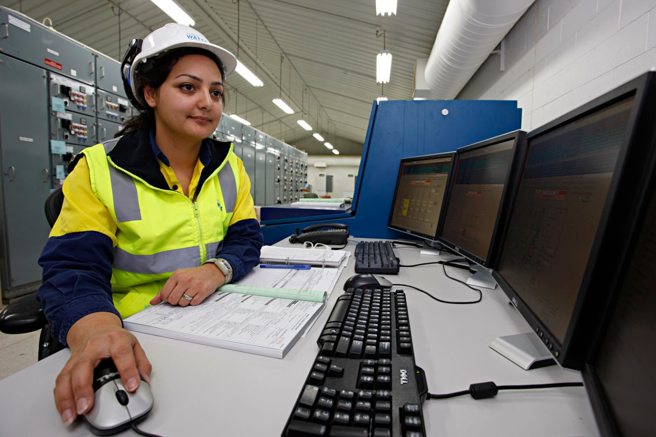 Staff working on site