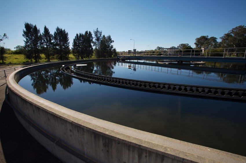 A clarifier tank.