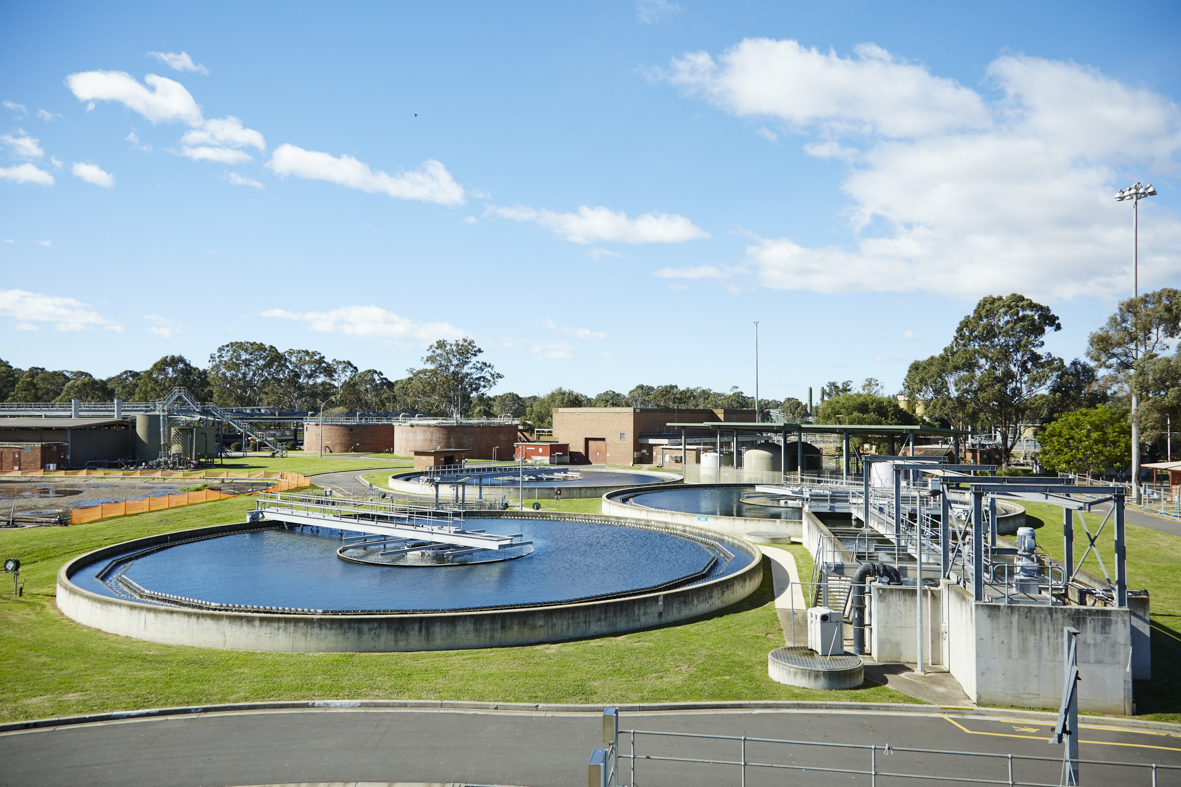 A clarifier tank.