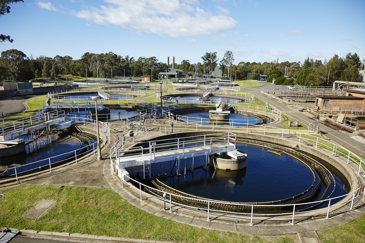 A clarifier tank.