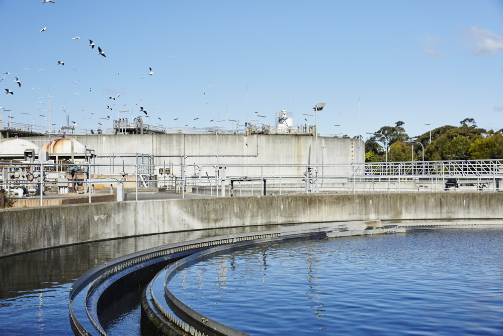 A clarifier tank.