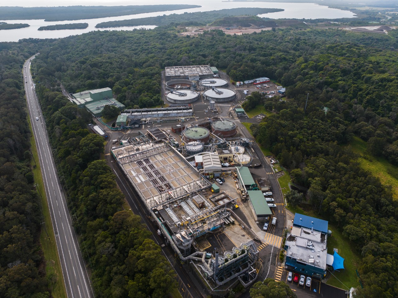 Aerial view of Cronulla Water Resource Recovery Facility