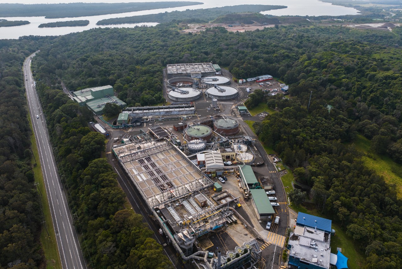 Aerial view of Cronulla Water Resource Recovery Facility