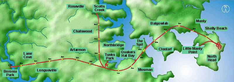 Diagram showing Northside Storage Tunnel route